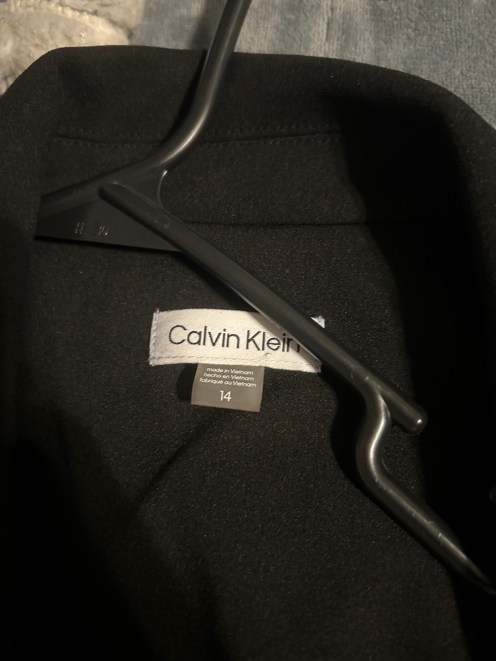 Calvin Klein Black Sleeveless Midi Dress with Gold Zippers - Picture 2 of 2